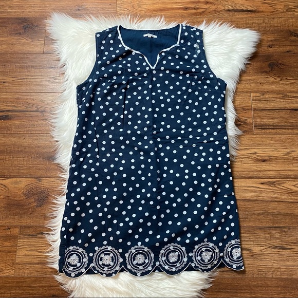 Sweet Miss Woman’s Blue/White Polka Dot with Eyelet Trim Plus Size 3XL - Picture 1 of 9